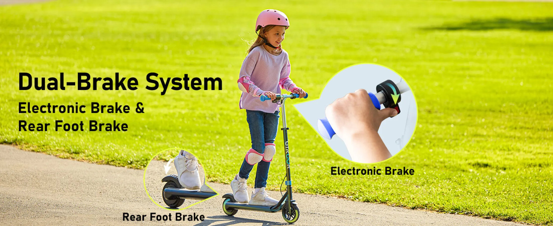 GYROOR H30 Max Kids Electric Scooter With Bluetooth Music Speaker - Pink A-Plus Content - 8