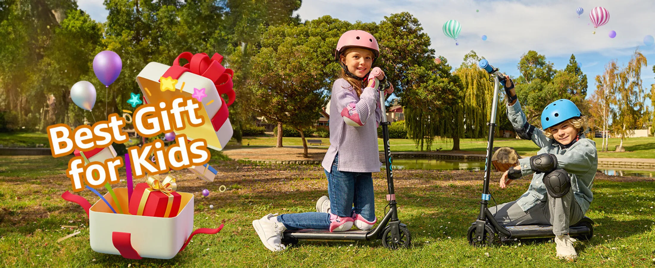 GYROOR H30 Max Kids Electric Scooter With Bluetooth Music Speaker - Pink A-Plus Content - 10