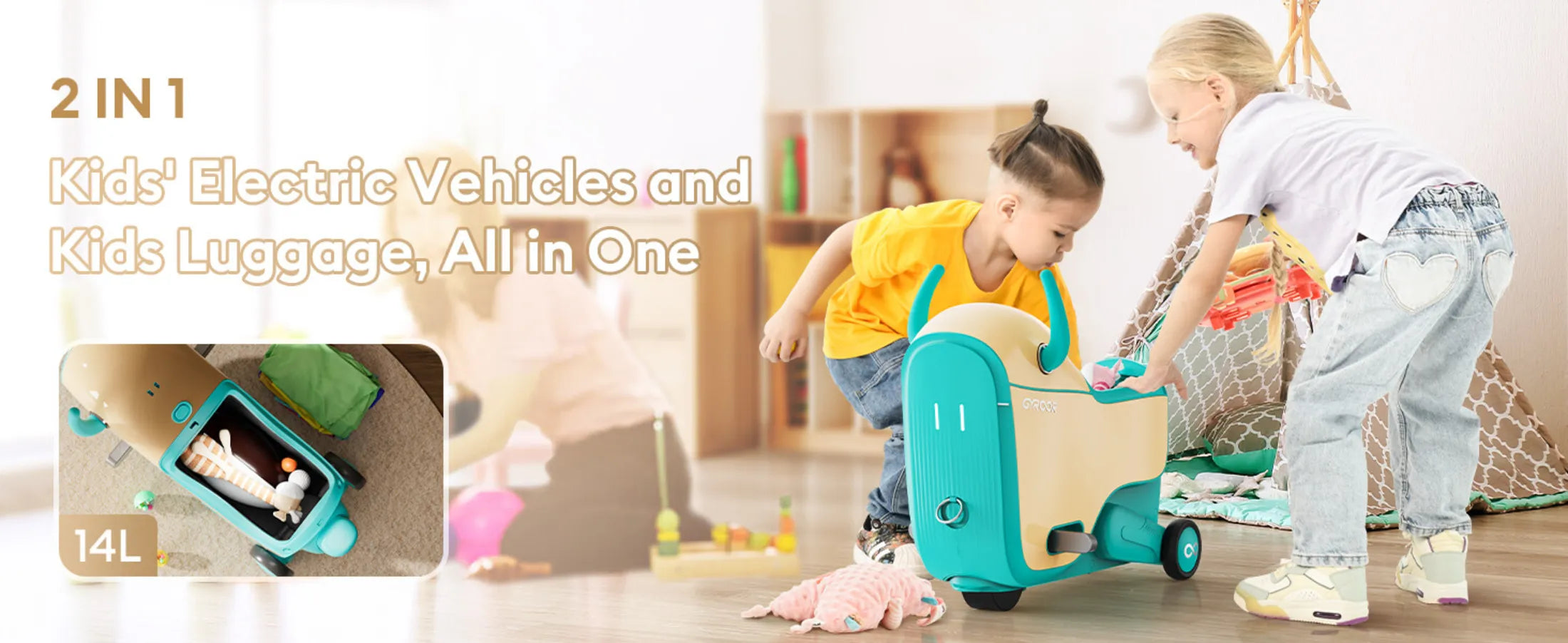 Electric Ride-On Suitcase by GYROOR GNU A-Plus Content - 3