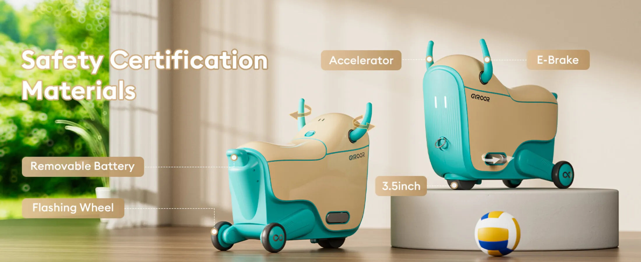 Electric Ride-On Suitcase by GYROOR GNU A-Plus Content - 6