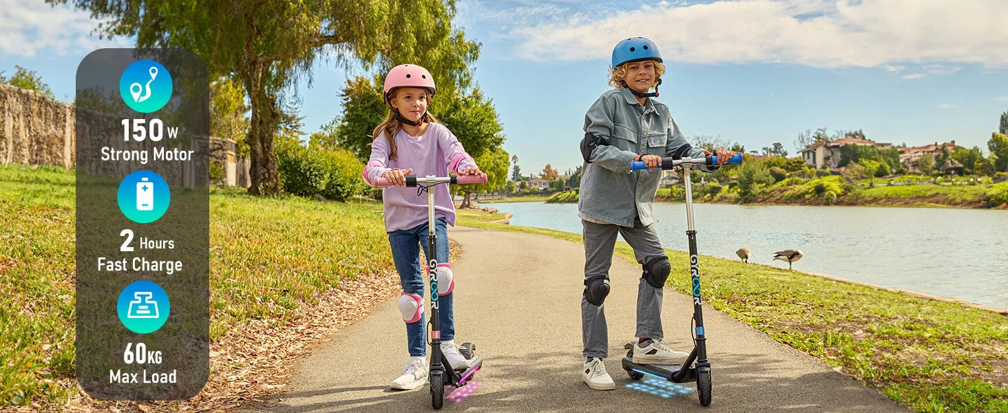GYROOR H30 Max Kids Electric Scooter With Bluetooth Music Speaker - Pink A-Plus Content - 3
