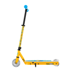 A side view of a GYROOR Minions KS2 Electric Kids Scooter - Yellow - with visible brand logo with blue accents on a white background