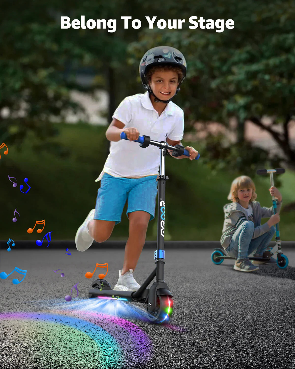 GYROOR H30 Max Kids Electric Scooter With Bluetooth Music Speaker - AHA SUPERSTORE