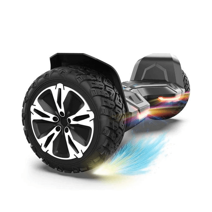 GYROOR G2 Warrior Hoverboard - Side view with colourful lights - AHA SUPERSTORE