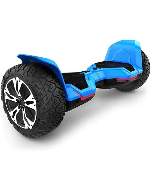 GYROOR G2 Warrior Hoverboard - Side and front view of blue model - AHA SUPERSTORE