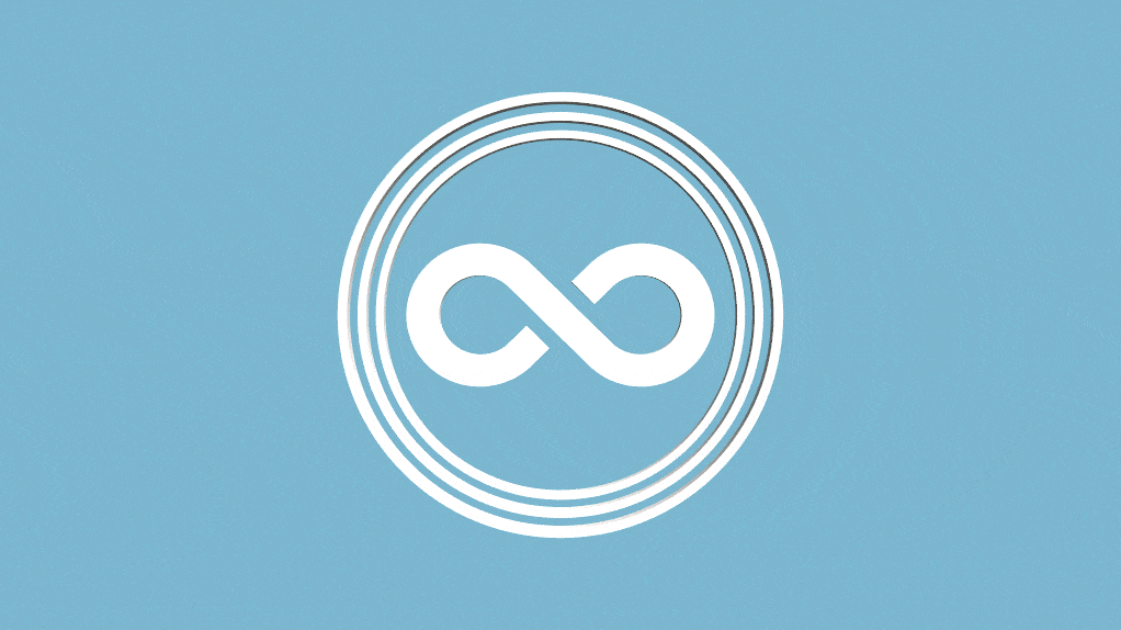 GYROOR blue infinity logo GIF