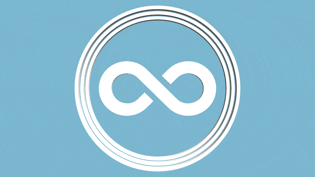 GYROOR blue infinity logo GIF